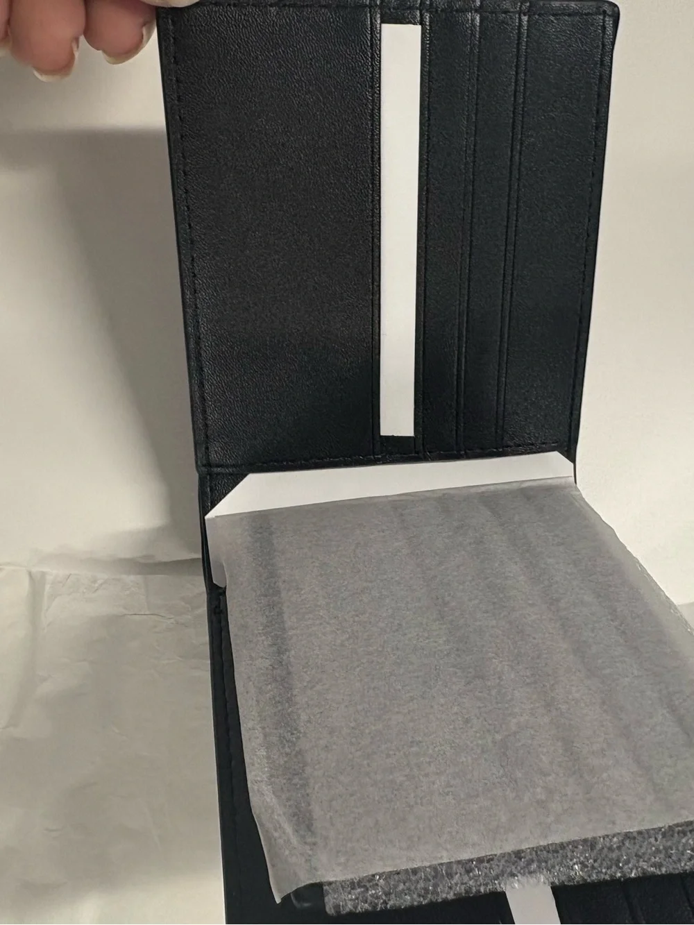 Michael Kors Black Textured Leather Card & Key Wallet